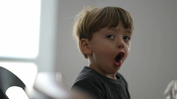 Kızgın Küçük Çocuk Sinirli Çocuk — Stok fotoğraf