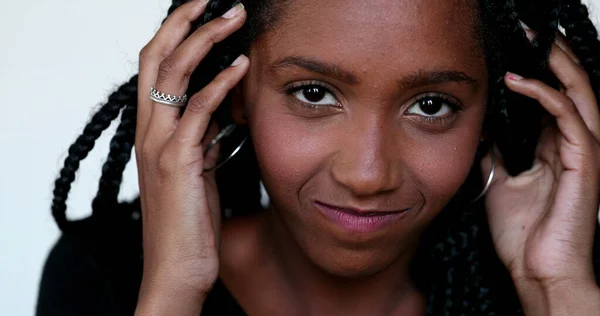 Jeune Adolescente Bouleversée Noire Ethnicité Fille Crier Crier Jeune Femme — Photo