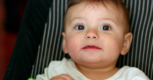 Schattige Baby Lachende Vrolijke Portret Zuigeling Kind Glimlach — Stockfoto