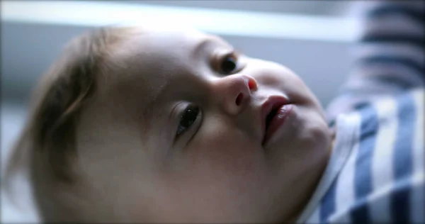 Adorabile Viso Infantile Sorridente Buon Bambino Bambino Primo Piano — Foto Stock