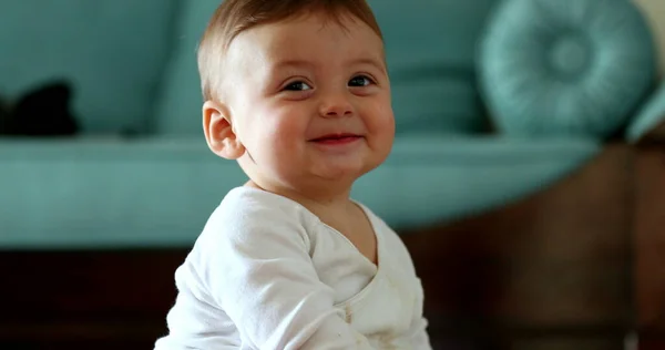 Прекрасний Портрет Милого Немовляти Обличчя Щаслива Дитина Малюка — стокове фото