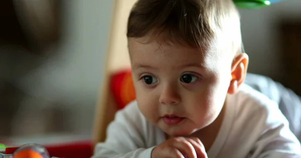 Cute Baby Playing Toy Infant Child Exploring World — Stock Photo, Image