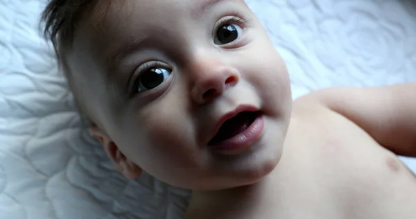 Cute Baby Infant Toddler Face Looking — Stock Photo, Image