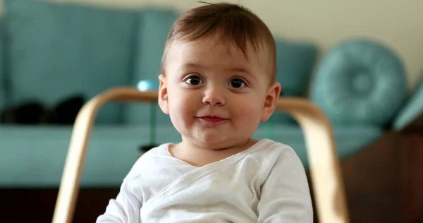 Cara Bebé Feliz Sonriendo Niño Infantil Retrato Sonrisa Riendo — Foto de Stock