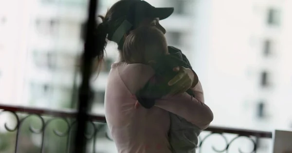 Mother Hugging Baby Infant Mom Embracing Loving Toddler Child —  Fotos de Stock