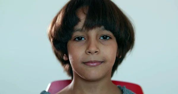 Portrait Happy Mixed Race Child Ethnically Diverse Joyful Young Boy — Stock Photo, Image
