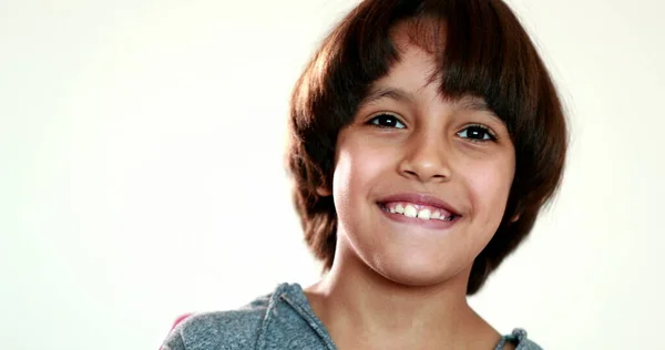 Handsome Mixed Race Kid Portrait Close — Stock fotografie