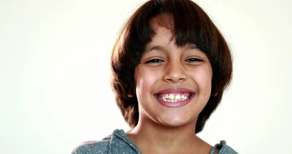 Handsome Mixed Race Kid Portrait Close — Stock Photo, Image