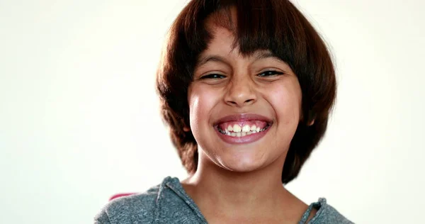 Handsome Mixed Race Kid Portrait Close — Stock Photo, Image