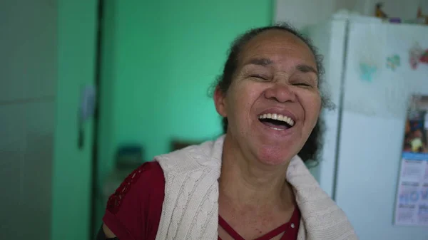 One Happy Senior Hispanic Woman Latina South American Older Lady — стокове фото