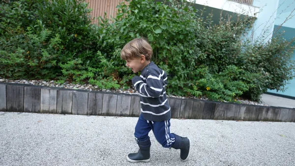 Happy Child Running Slow Motion Joyful Toddler Runs — 스톡 사진