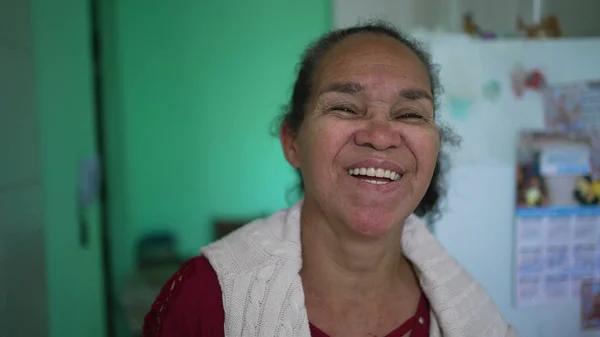 One Happy Senior Hispanic Woman Latina South American Older Lady — стокове фото