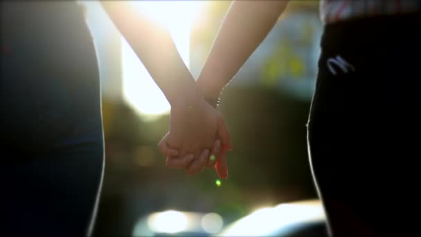 Disjoining Hands Close Two People Separation Concept — Αρχείο Βίντεο
