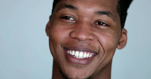 Handsome Young Black African Person Smiling Portrait — Fotografia de Stock