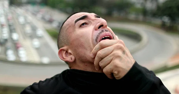 Emotional Broken Man Suffering Mental Illness — Stok fotoğraf