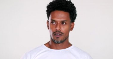African American feeling relief changing emotion mood from stress to relieved