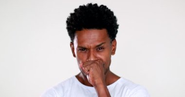 Person pondering thinking about solution, worried expressive face