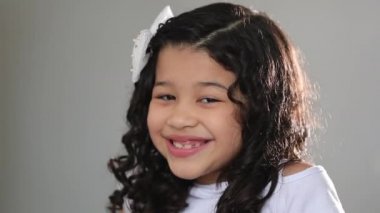 Hispanic asian mixed race little girl child