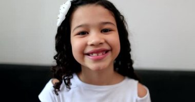 Mixed race little girl child, asian hispanic kid