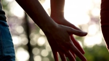 Joining hands together in affection and love