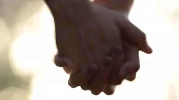 Separating Hands Disjoining Splitting Hands — Stok video