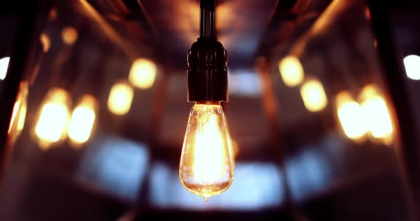 Light Bulb Being Turned Turning Light — Stock video