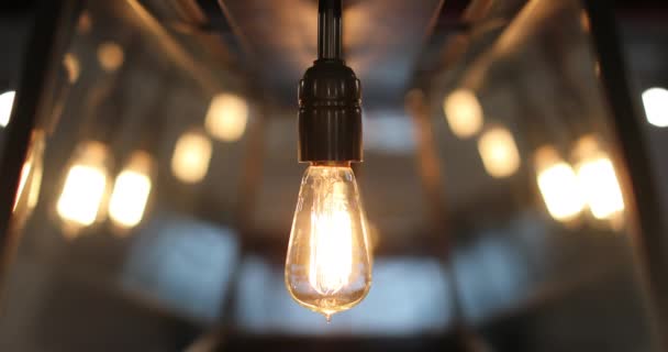 Light Bulb Turning Energy — Wideo stockowe