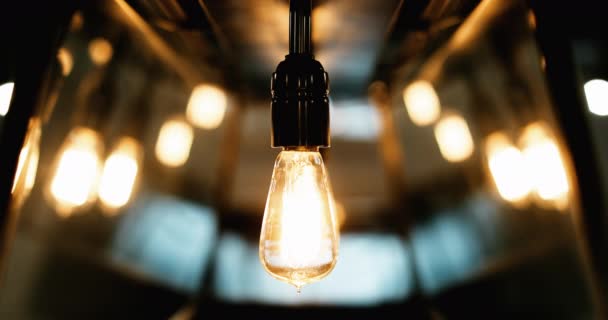 Light Bulb Turning Energy — Wideo stockowe