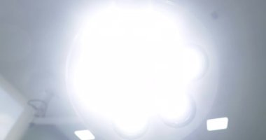 Turning ON and OFF Medical Bright equipment hospital Operating lamp shining