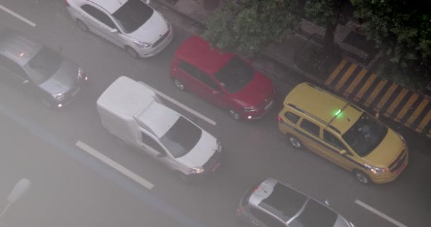 Rio Janeiro Brazil Circa June 2018 Cars Stopped Traffic Jam — Stok video