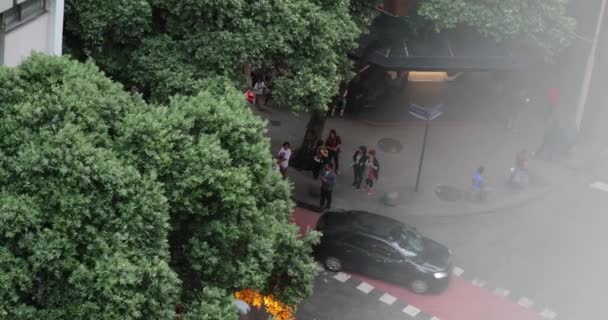 Rio Janeiro Brazil Circa June 2018 City Corner Street — Vídeo de Stock