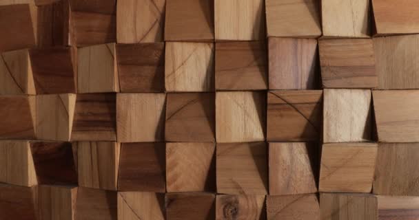 Wooden Square Surface Texture — Vídeos de Stock