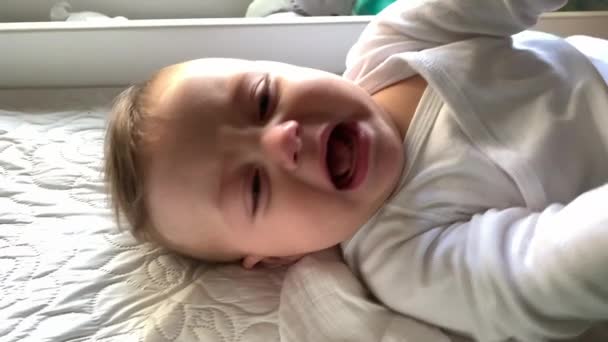 Upset Angry Toddler Baby Infant — Stok video