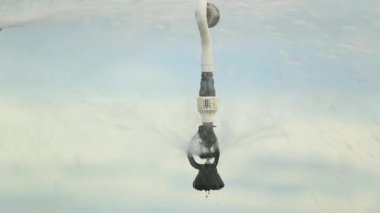 Pivot irrigation system. 120fps slow-motion close-up of pivot sprinkler system irrigating crops. Irrigation pivot system watering agriculture field