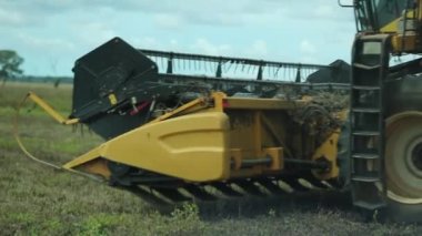 Tractor harvesting agriculture in 120fps slow-motion