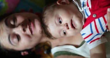 Baby and mother together infant on top of mom chest relationship