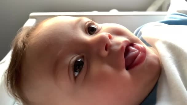 Adorable Cute Baby Infant Toddler Laughing Smiling — Video