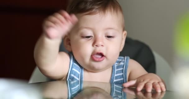 Sweet Baby Infant Parent Feeding Baby — Stockvideo