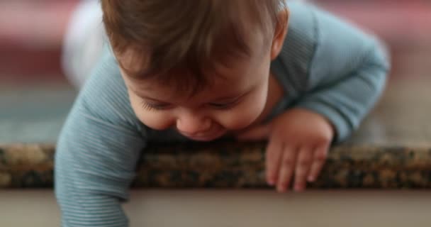 Toddler Learning Get Stair — Vídeos de Stock