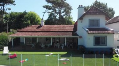 Aerial drone clip of house exterior