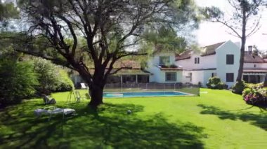 Establishing shot of traditional looking house