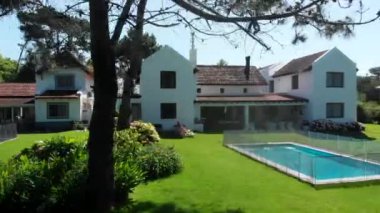 Drone clip flying over home