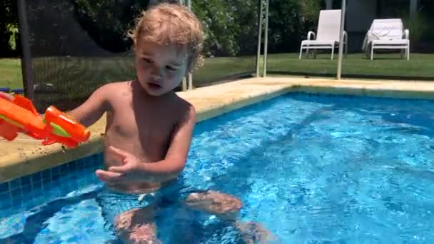 Child Swimming Pool Playing Toy — Video