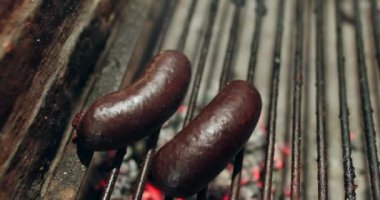 Blood morcilla on grill
