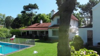 view from drone of Residential home exterior