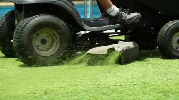 Mowing Lawn Machine — Vídeo de Stock