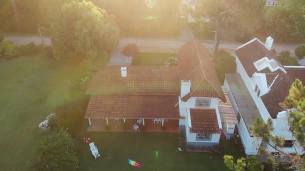 View Drone Residential Home Exterior — Stockvideo