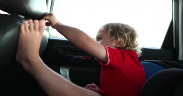 Infant Toddler Backseat Car — Stockvideo