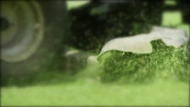 Mowing Lawn Machine — Video Stock