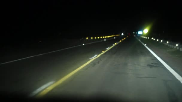 Driving Night Point View — Stock videók